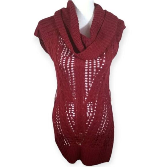 NO BOUNDARIES RUST COWL-NECK SWEATER DRESS SZ.M EUC. - Picture 1 of 6